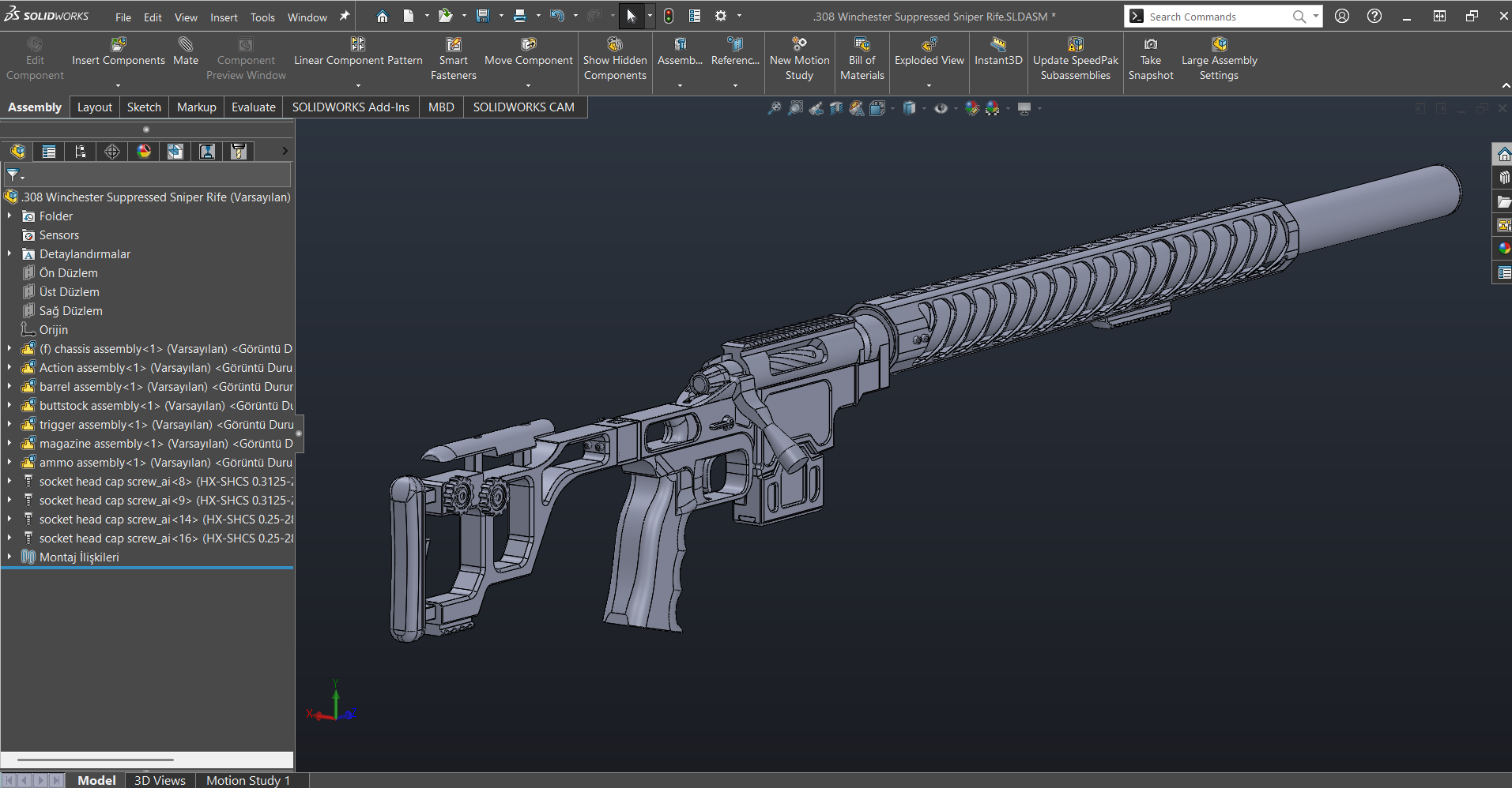 308温彻斯特步枪栓动式机匣